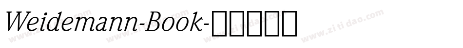 Weidemann-Book字体转换