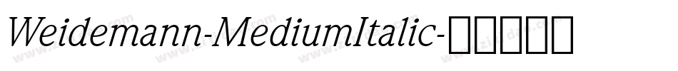 Weidemann-MediumItalic字体转换