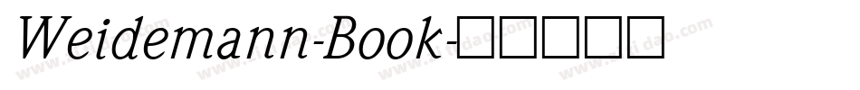 Weidemann-Book字体转换