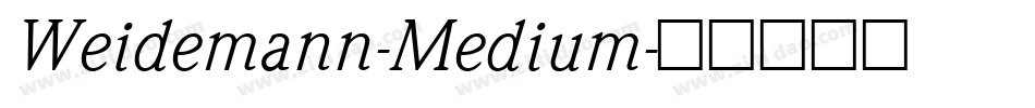 Weidemann-Medium字体转换