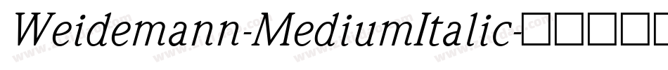 Weidemann-MediumItalic字体转换