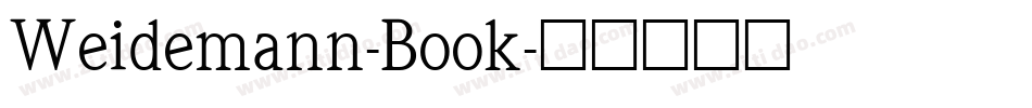 Weidemann-Book字体转换