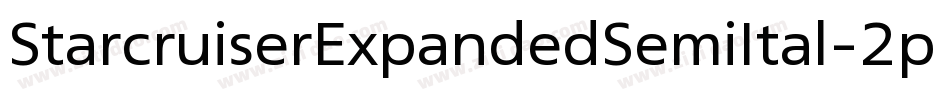 StarcruiserExpandedSemiItal-2pRW字体转换 StarcruiserExpandedSemiItal-2pRW字体转换