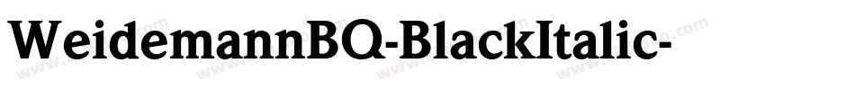 WeidemannBQ-BlackItalic字体转换