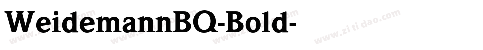 WeidemannBQ-Bold字体转换