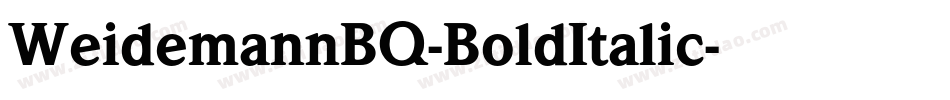 WeidemannBQ-BoldItalic字体转换