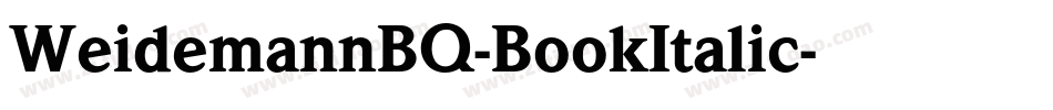 WeidemannBQ-BookItalic字体转换