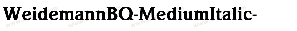 WeidemannBQ-MediumItalic字体转换