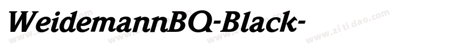WeidemannBQ-Black字体转换