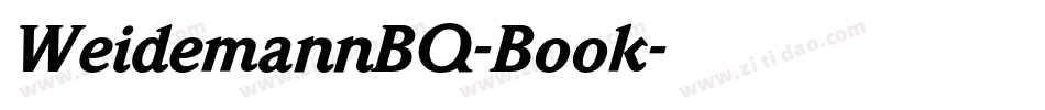 WeidemannBQ-Book字体转换