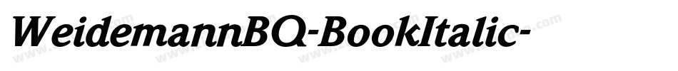 WeidemannBQ-BookItalic字体转换
