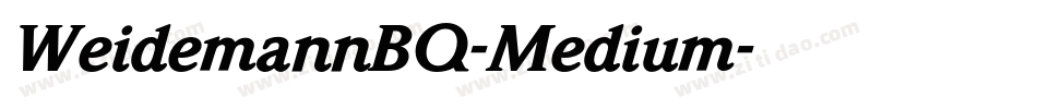 WeidemannBQ-Medium字体转换