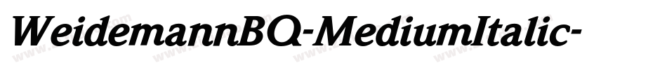 WeidemannBQ-MediumItalic字体转换