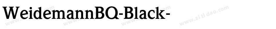 WeidemannBQ-Black字体转换