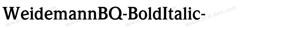 WeidemannBQ-BoldItalic字体转换