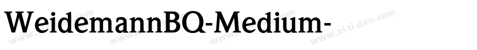 WeidemannBQ-Medium字体转换