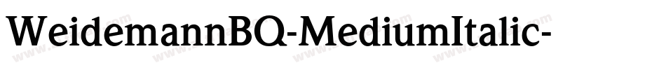 WeidemannBQ-MediumItalic字体转换