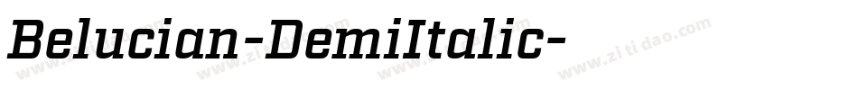 Belucian-DemiItalic字体转换