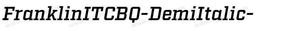 FranklinITCBQ-DemiItalic字体转换