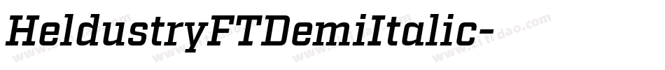 HeldustryFTDemiItalic字体转换