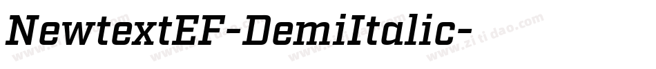NewtextEF-DemiItalic字体转换