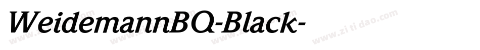 WeidemannBQ-Black字体转换