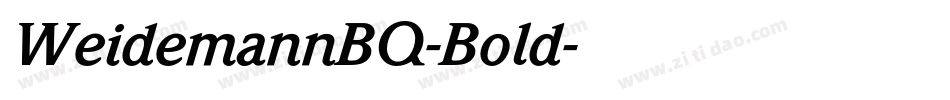 WeidemannBQ-Bold字体转换