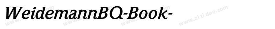 WeidemannBQ-Book字体转换