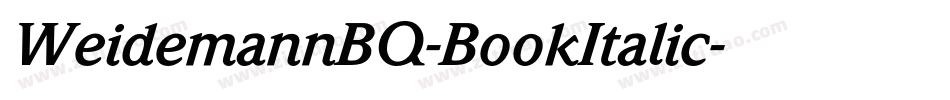 WeidemannBQ-BookItalic字体转换
