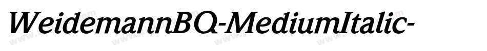 WeidemannBQ-MediumItalic字体转换
