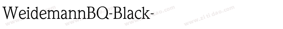 WeidemannBQ-Black字体转换