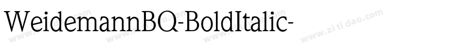 WeidemannBQ-BoldItalic字体转换
