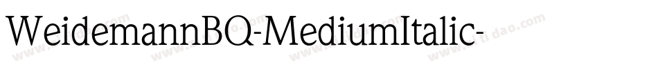 WeidemannBQ-MediumItalic字体转换