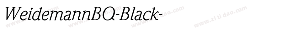 WeidemannBQ-Black字体转换