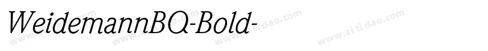 WeidemannBQ-Bold字体转换