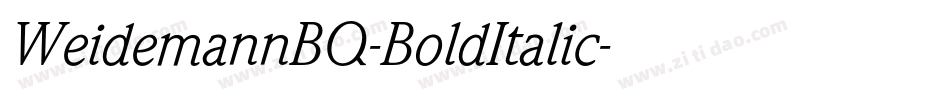 WeidemannBQ-BoldItalic字体转换