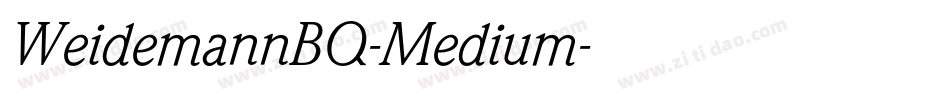 WeidemannBQ-Medium字体转换