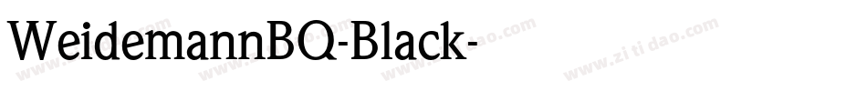 WeidemannBQ-Black字体转换