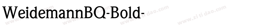 WeidemannBQ-Bold字体转换