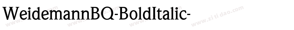 WeidemannBQ-BoldItalic字体转换