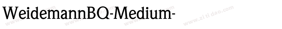 WeidemannBQ-Medium字体转换