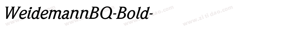 WeidemannBQ-Bold字体转换