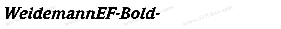 WeidemannEF-Bold字体转换