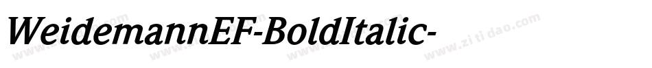 WeidemannEF-BoldItalic字体转换