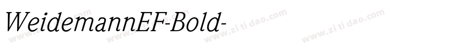WeidemannEF-Bold字体转换