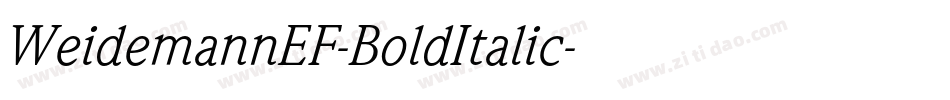 WeidemannEF-BoldItalic字体转换