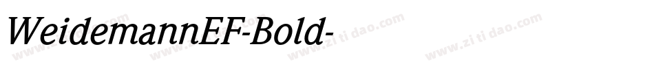 WeidemannEF-Bold字体转换