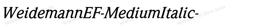 WeidemannEF-MediumItalic字体转换