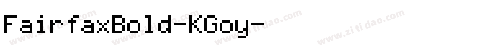 FairfaxBold-KGoy字体转换