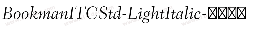 BookmanITCStd-LightItalic字体转换